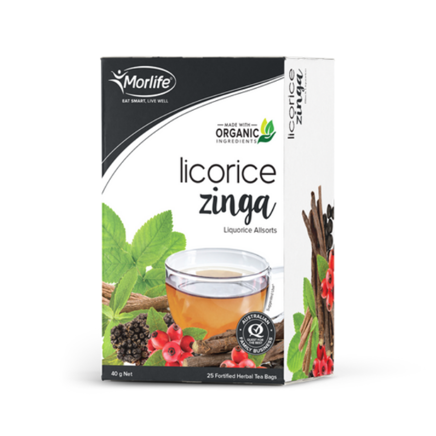 ML 人蔘甘草暖宮茶 1 x 25pcs Licorice Zinga Teabags 1 x 25pcs